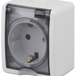 11-2401-01 ЭРА Розетка 2P+E IP54, 16A-250В, ОУ, Эра Эксперт, белый (16/160/2560)