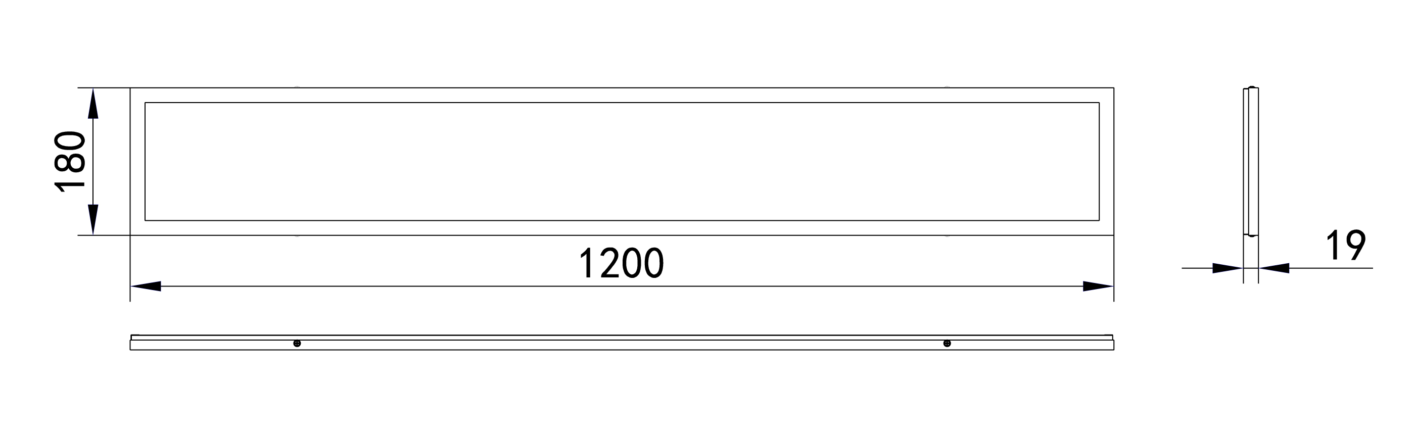 Светильник светодиодный ЭРА  SPO-7-72-4K-P (4) 72Вт 4000К 5000Лм IP40 1200x180x19 призма с проводом