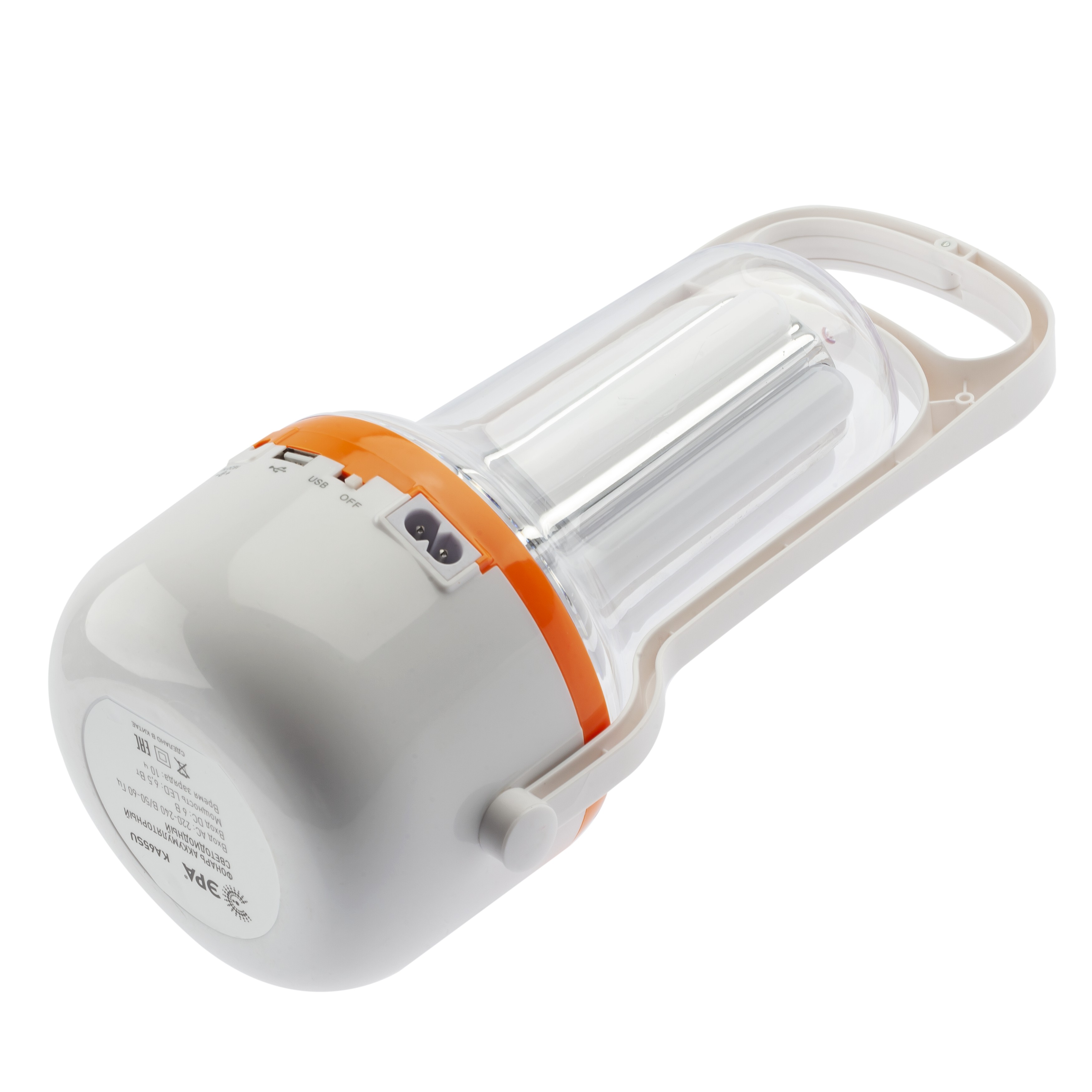 KA65SU Фонарь ЭРА Акку 4V4Ah, 65xSMD, ЗУ 220V/12V, карт (12/120)