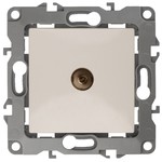 12-3102-02 ЭРА Розетка TV проходная, IP20, Эра12, слоновая кость (10/100/2100)