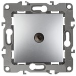 12-3102-03 ЭРА Розетка TV проходная, IP20, Эра12, алюминий (10/100/3200)