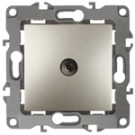 12-3102-04 ЭРА Розетка TV проходная, IP20, Эра12, шампань (10/100/3200)