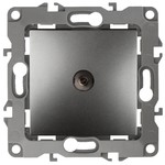 12-3102-12 ЭРА Розетка TV проходная, IP20, Эра12, графит (10/100/3200)
