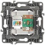 12-3110-03 ЭРА Розетка комбинированная RJ45+TV, IP20, Эра12, алюминий (10/100/2800)
