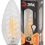 F-LED BTW-7W-827-E14 ЭРА (филамент, свеча витая, 7Вт, тепл, E14) (10/100/2800)
