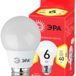 ECO LED A55-6W-827-E27 ЭРА (диод, груша, 6Вт, тепл, E27) (10/100/2000)