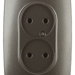 12-2107-13 ЭРА Розетка 2X2P, 16A-250В, IP20, Эра12, бронза (10/100/1600)