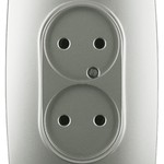 12-2107-15 ЭРА Розетка 2X2P, 16A-250В, IP20, Эра12, перламутр (10/100/1600)