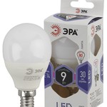 LED P45-9W-860-E14 ЭРА (диод, шар, 9Вт, хол, E14) (10/100/3600)