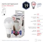 LED A65-19W-860-E27 ЭРА (диод, груша, 19Вт, хол, E27) (10/100/1200)