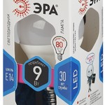LED P45-9W-840-E14 ЭРА (диод, шар, 9Вт, нейтр, E14) (10/100/3600)