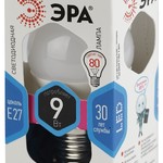 LED P45-9W-840-E27 ЭРА (диод, шар, 9Вт, нейтр, E27) (10/100/3600)