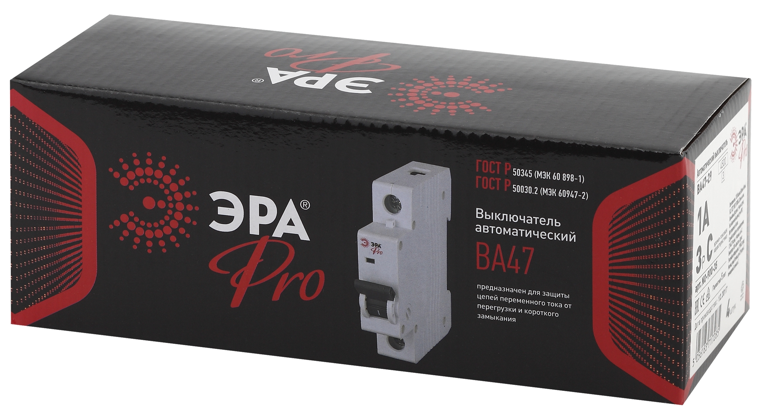 ЭРА Pro Автоматический выключатель NO-900-35 ВА47-29 3P 1А кривая C (4/60/1080)