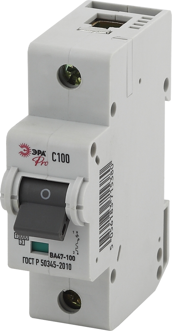 ЭРА Pro Автоматический выключатель NO-901-32 ВА47-100 1P 100А кривая C (12/120/1440)