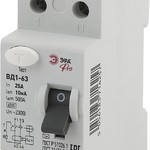 ЭРА Pro Устройство защитного отключения NO-902-48 УЗО ВД1-63 1P+N 25А 10мА (90/1620)