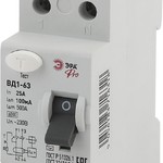 ЭРА Pro Устройство защитного отключения NO-902-56 УЗО ВД1-63 1P+N 25А 100мА (90/1620)