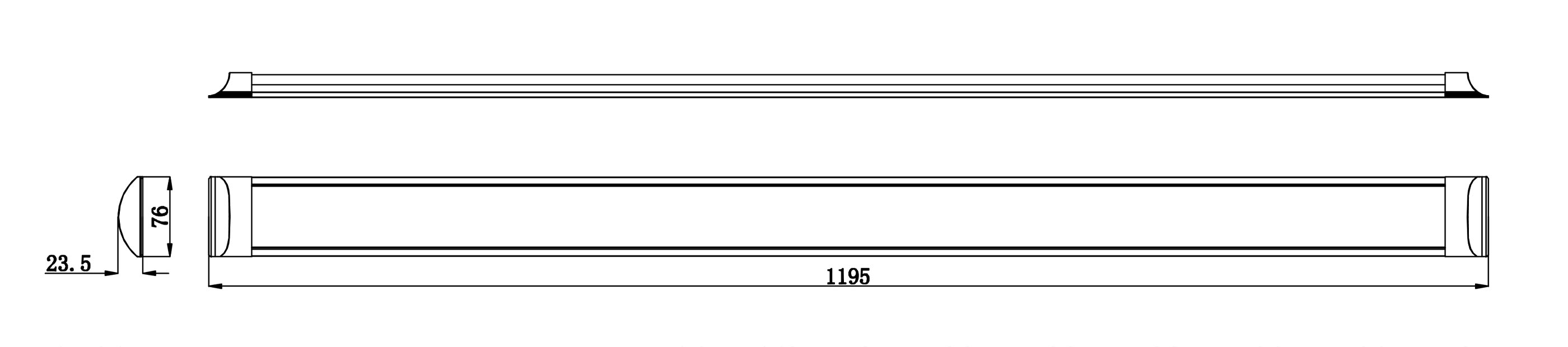 Светильник светодиодный линейный ЭРА  SPO-5-40-4K-P (F) 36Вт 4000К 2880Лм IP210 1200х75мм прозрачный