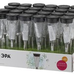 SL-SS35-GLOW-1 ЭРА Садовый светильник на солнечной батарее, сталь, пластик, прозрачный, черный, 35 с