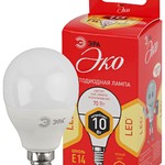 ECO LED P45-10W-827-E14 ЭРА (диод, шар, 10Вт, тепл, E14) (10/100/2800)