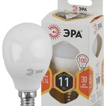 LED P45-11W-827-E14 ЭРА (диод, шар, 11Вт, тепл, E14) (10/100/3600)
