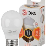 LED P45-11W-827-E27 ЭРА (диод, шар, 11Вт, тепл, E27) (10/100/3600)