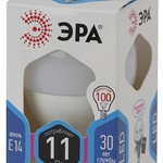 LED P45-11W-840-E14 ЭРА (диод, шар, 11Вт, нейтр, E14) (10/100/3600)