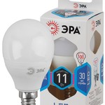 LED P45-11W-840-E14 ЭРА (диод, шар, 11Вт, нейтр, E14) (10/100/3600)