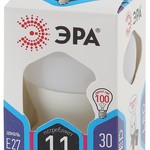 LED P45-11W-840-E27 ЭРА (диод, шар, 11Вт, нейтр, E27) (10/100/3600)