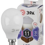 LED P45-11W-860-E14 ЭРА (диод, шар, 11Вт, хол, E14) (10/100/3000)