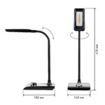 ЭРА наст.светильник NLED-473-10W-BK черный с деревом (6/72)