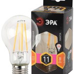 F-LED A60-11W-827-E27 ЭРА (филамент, груша, 11Вт, тепл, Е27) (10/100/1500)