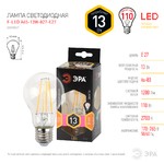 F-LED A60-13W-827-E27 ЭРА (филамент, груша, 13Вт, тепл., Е27) (10/100/1500)