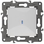 14-1102-01 ЭРА Выключатель с подсветкой, 10АХ-250В, IP20, Эра Elegance, белый (10/100/3000)