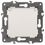 14-2103-02 ЭРА Розетка 2P+E Schuko со шторками с крышкой, 16A-250В, IP20, Эра Elegance, сл.кость (10