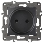 14-2105-05 ЭРА Розетка 2P, 16A-250В, IP20, Эра Elegance, антрацит (10/100/2800)