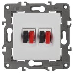 14-3112-01 ЭРА Розетка аудио двойная, IP20, Эра Elegance, белый (10/100/3200)