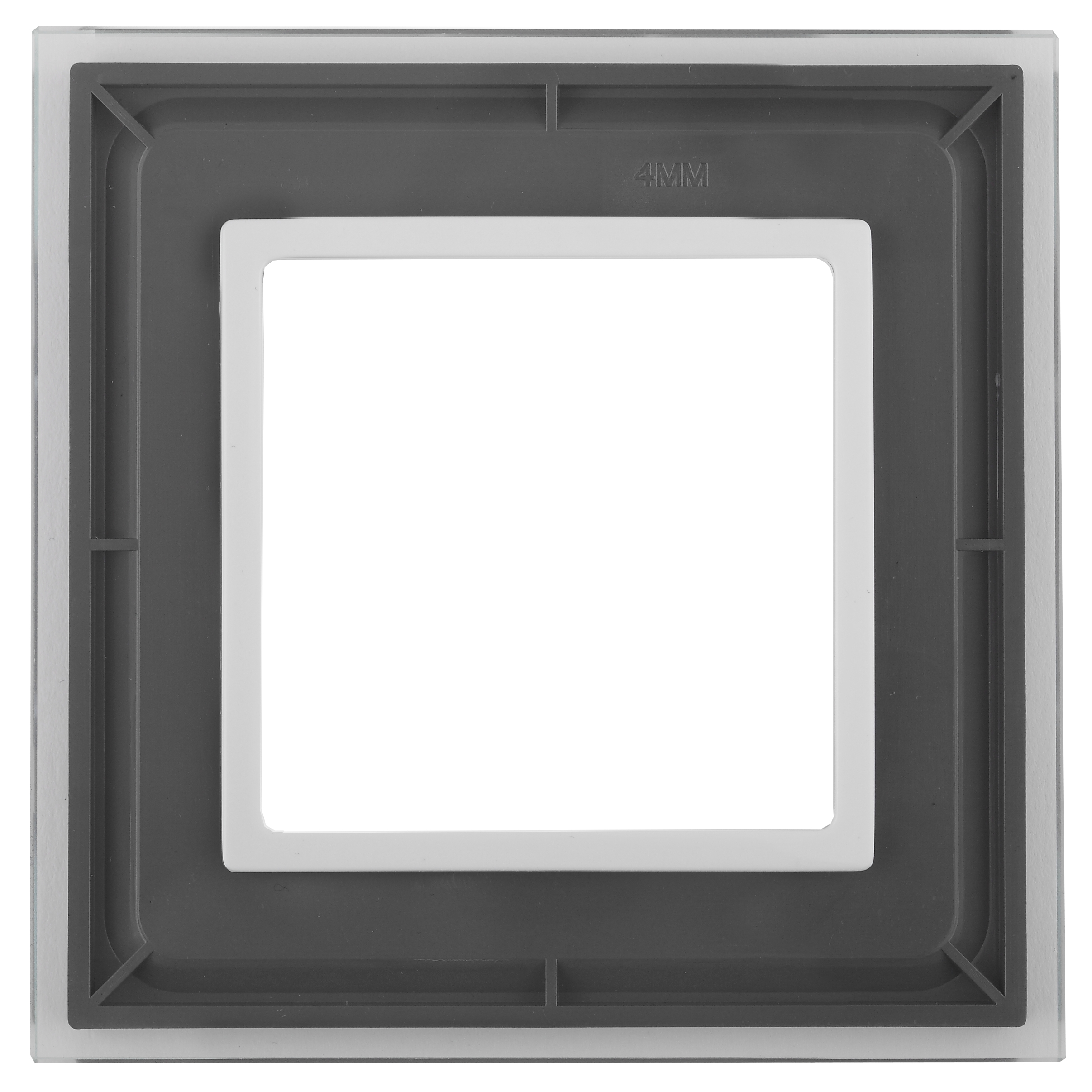 14-5101-00 ЭРА Рамка на 1 пост, стекло, Эра Elegance, прозрачный+бел (10/50/1800)