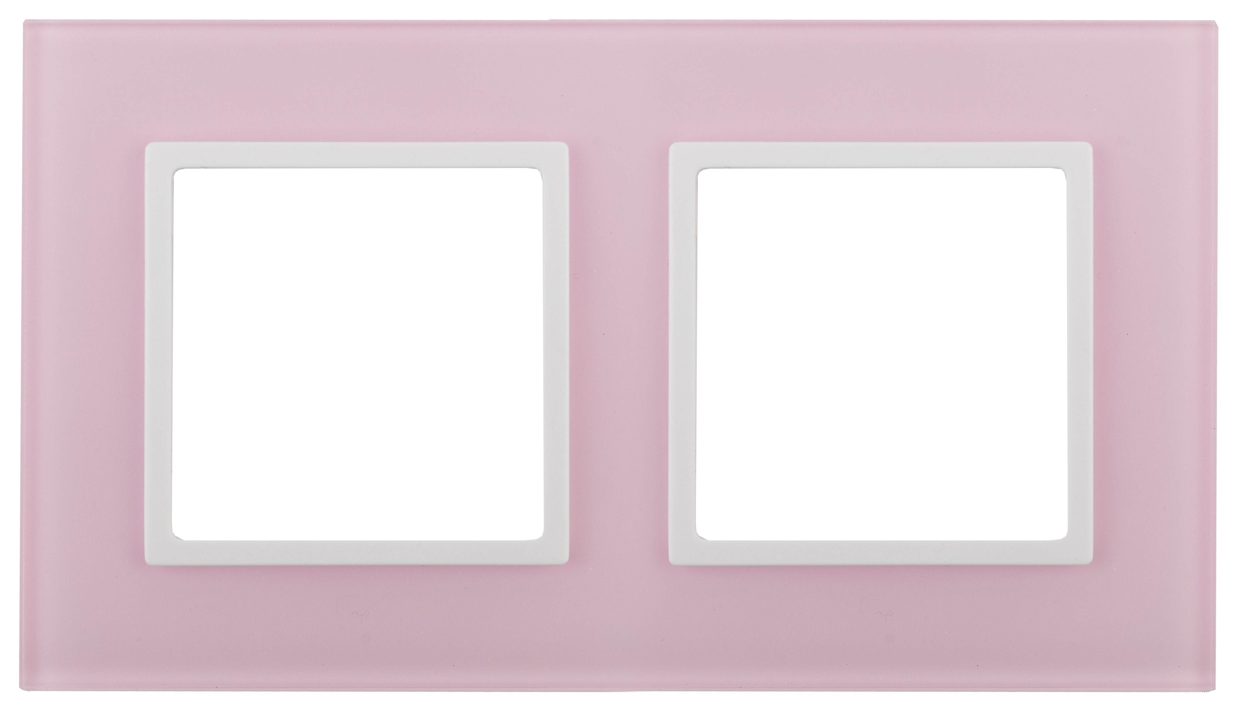 14-5102-30 ЭРА Рамка на 2 поста, стекло, Эра Elegance, розовый+бел (5/50/1200)
