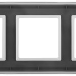 14-5103-00 ЭРА Рамка на 3 поста, стекло, Эра Elegance, прозрачный+бел (5/25/1400)