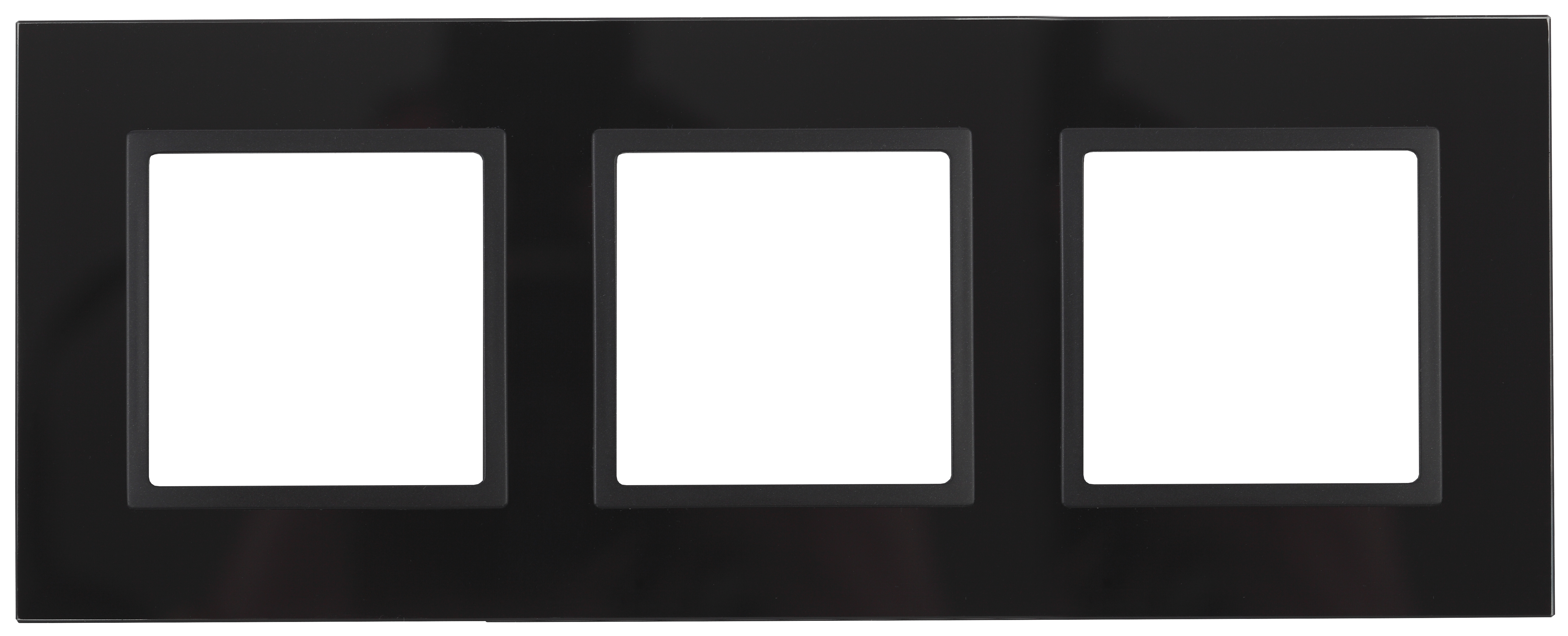 14-5103-05 ЭРА Рамка на 3 поста, стекло, Эра Elegance, чёрный+антр (5/25/900)