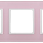 14-5103-30 ЭРА Рамка на 3 поста, стекло, Эра Elegance, розовый+бел (5/25/900)