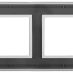 14-5104-00 ЭРА Рамка на 4 поста, стекло, Эра Elegance, прозрачный+бел (5/25/1200)