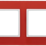 14-5104-23 ЭРА Рамка на 4 поста, стекло, Эра Elegance, красный+бел (5/25/900)