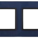 14-5104-29 ЭРА Рамка на 4 поста, стекло, Эра Elegance, синий+антр (5/25/900)