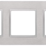 14-5203-03 ЭРА Рамка на 3 поста, металл, Эра Elegance, алюминий+алюм (5/25/750)