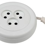 Удлинитель электрический ЭРА  UR(6)-3-1,5m рулетка без заземления 3 розетки 1,5м ШВВП 2x0,75мм2 6А