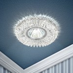 DK LD34 SL/WH Светильник ЭРА декор cо светодиодной подсветкой MR16, прозрачный (40/1200)