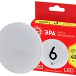 ECO LED GX-6W-827-GX53 ЭРА (диод, таблетка, 6Вт, тепл, GX53) (10/100/4800)