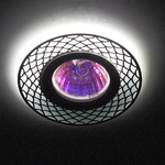 DK LD40 WH/WH Светильник ЭРА декор cо светодиодной подсветкой MR16, белый/белый (50/1750)