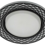 DK LD37 WH/BK Светильник ЭРА декор cо светодиодной подсветкой GX53, белый/черный (30/720)